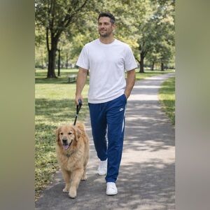 Nike Royal Blue + White Sweatpant Joggers